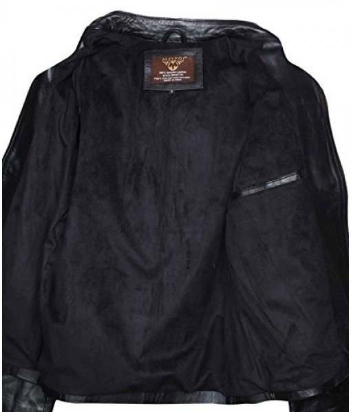 Mozri 100% genuine biker leather jacket for womens