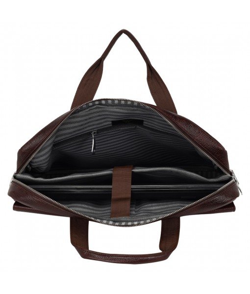 MOZRI Leather Natural Leather Laptop Briefcase Messenger Shoulder Bags for Men's brown