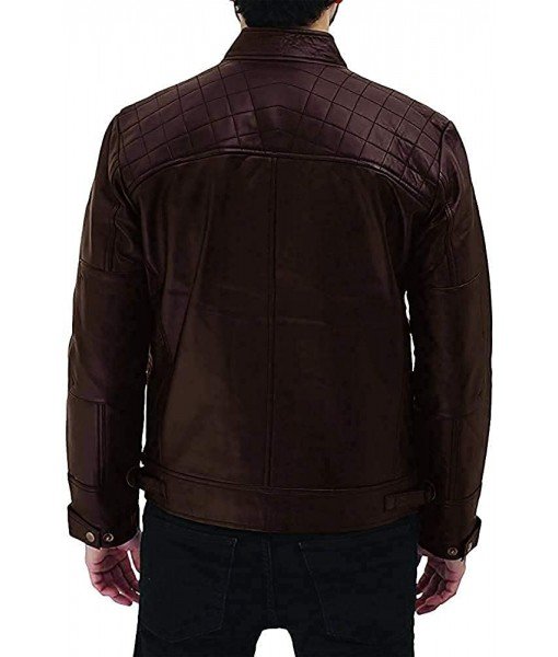 MOZRI 100% Genuine Leather Antique brown Men's Jacket