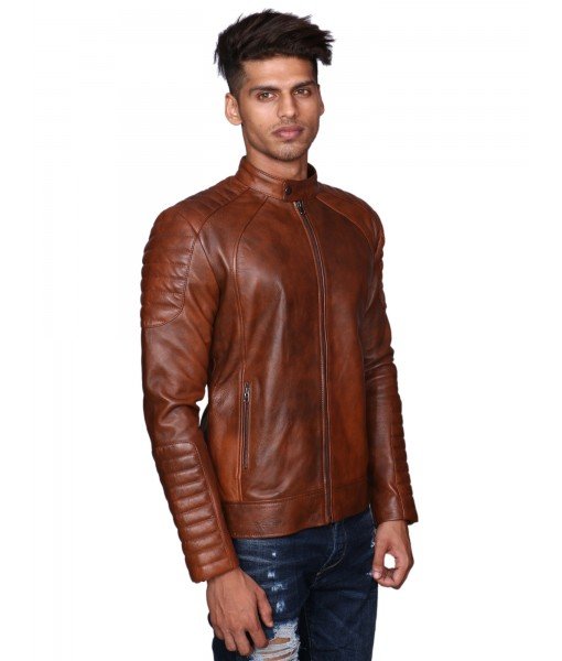 MOZRI 100% Genuine Leather Jacket for Men's 