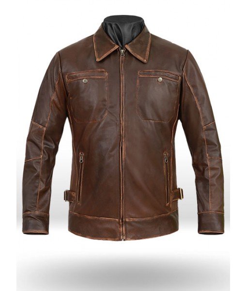 MOZRI  100% Genuine Leather Jacket for Men's