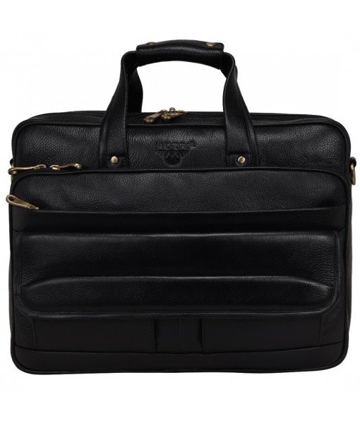 Mozri Leather Accessories 16 Inch Men's Leather Briefcase Laptop Bag