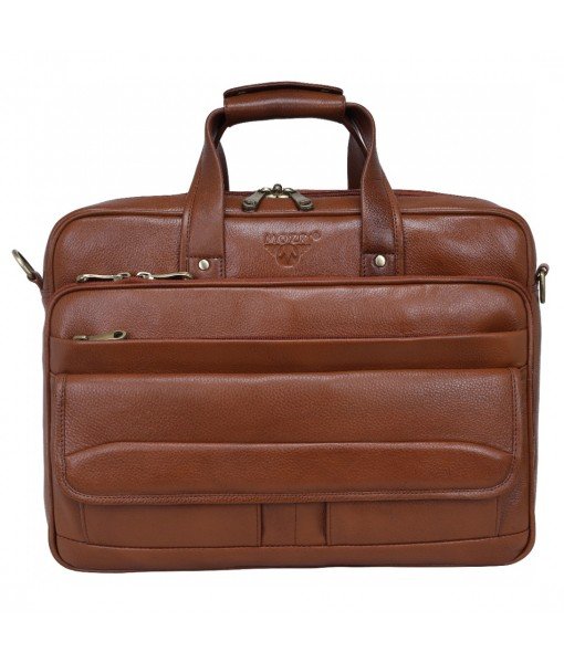 Mozri Leather Accessories 16 Inch Men's Leather Briefcase Laptop Bag