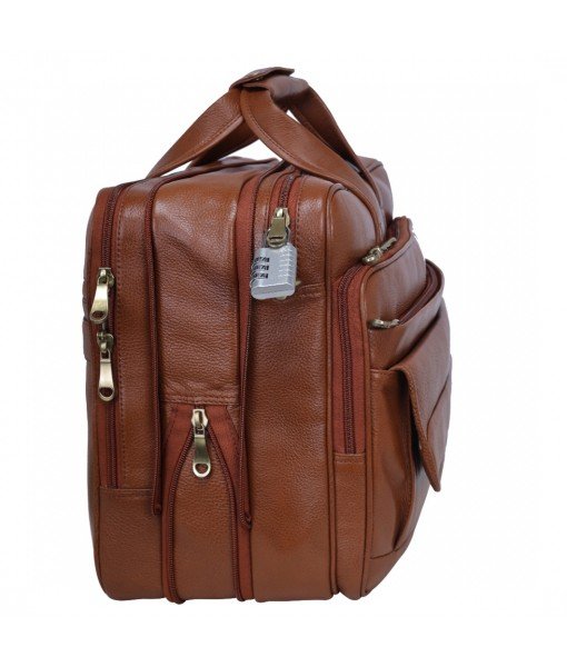 Mozri Leather Accessories 16 Inch Men's Leather Briefcase Laptop Bag