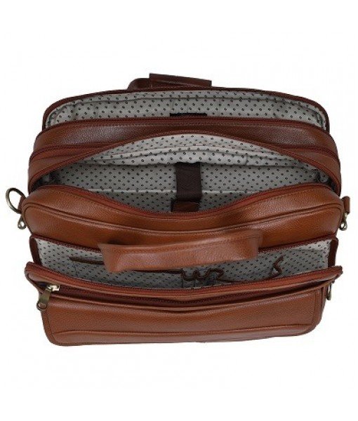 Mozri Leather Accessories 16 Inch Men's Leather Briefcase Laptop Bag