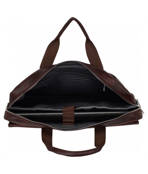 MOZRI Leather Natural Leather Laptop Briefcase Messenger Shoulder Bags for Men's Croco-brown