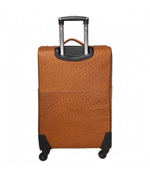 MOZRI Genuine Ostrich Print Leather , Cabin Luggage Trolley Bag