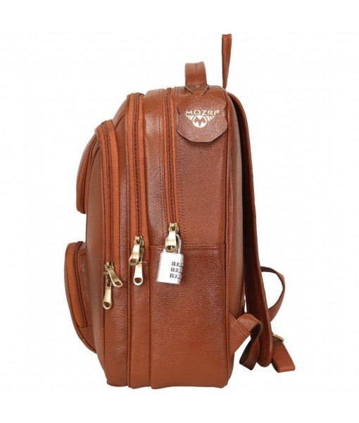 MOZRI Genuine Leather Men & Women Laptop Backpack