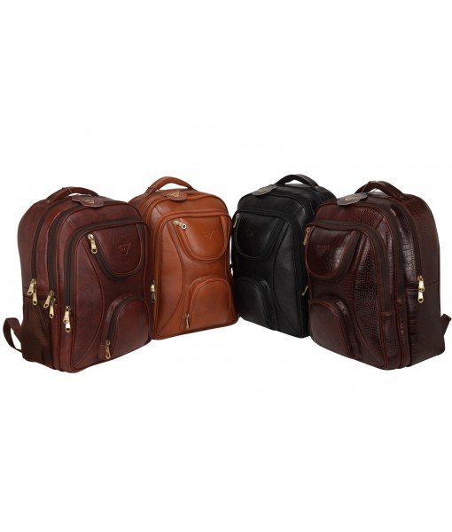 MOZRI Genuine Leather Men & Women Laptop Backpack