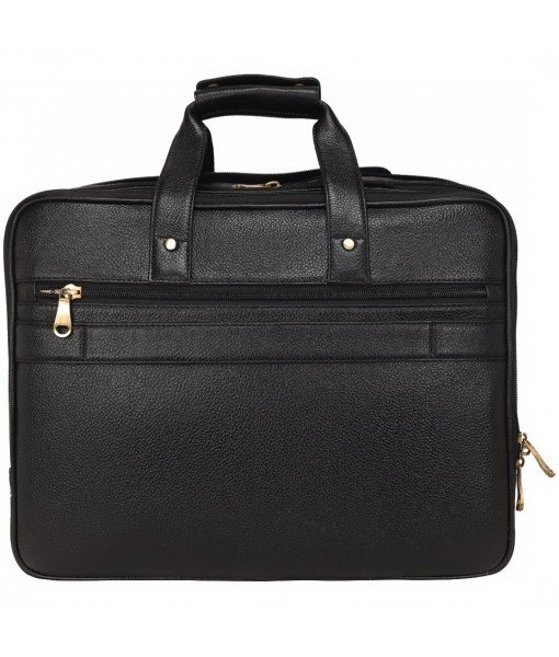 Mozri Leather Accessories 16 Inch 24 litres Capacity Leather Laptop Office Briefcase for Men Upto16 inch Laptop