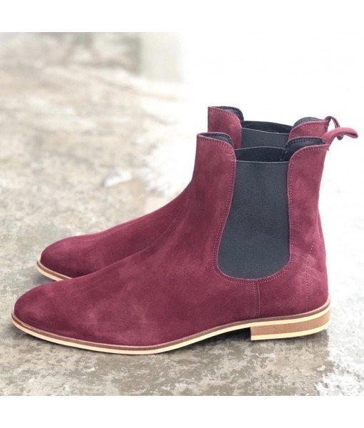 MAROON SUEDE LEATHER CHELSEA 