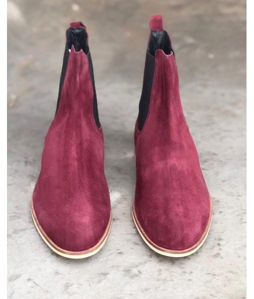 MAROON SUEDE LEATHER CHELSEA 