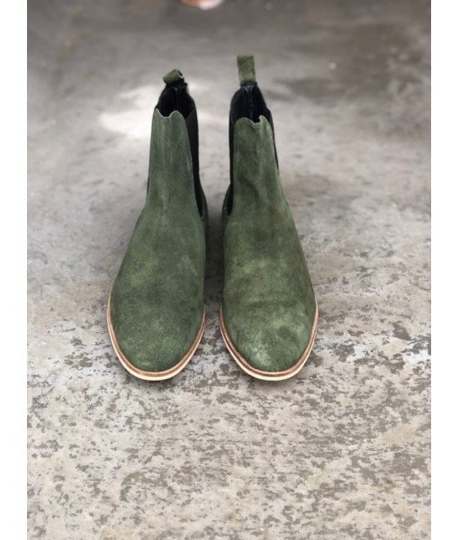 GREEN SUEDE LEATHER CHELSEA 