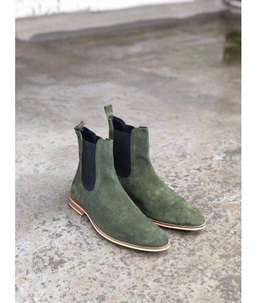 GREEN SUEDE LEATHER CHELSEA 