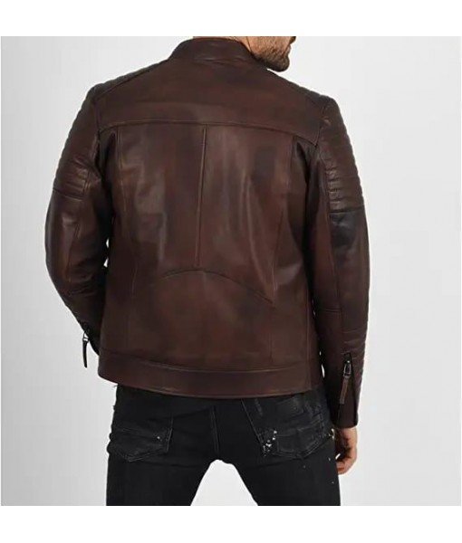 MOZRI 100% Pure Genuine Leather Bikers Jacket for Men's (Size : XS to 4XL)