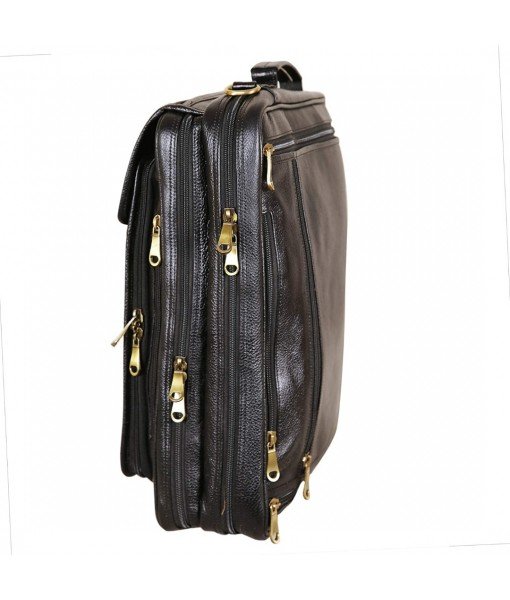 Mozri Leather Accessories 18 Inch 4 Use Leather Backpack Bag for Men and Women