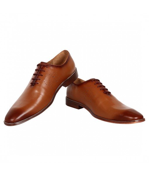 TAN FORMAL LEATHER SHOES FOR MENS