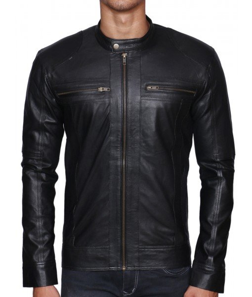 MOZRI 100% Genuine Leather Jacket for Men's