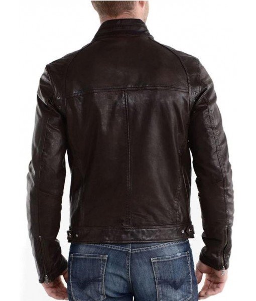 Mozri 100% genuine leather jacket for mens